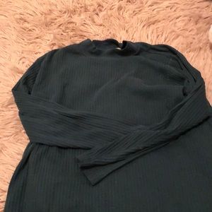 Emerald green mock neck
